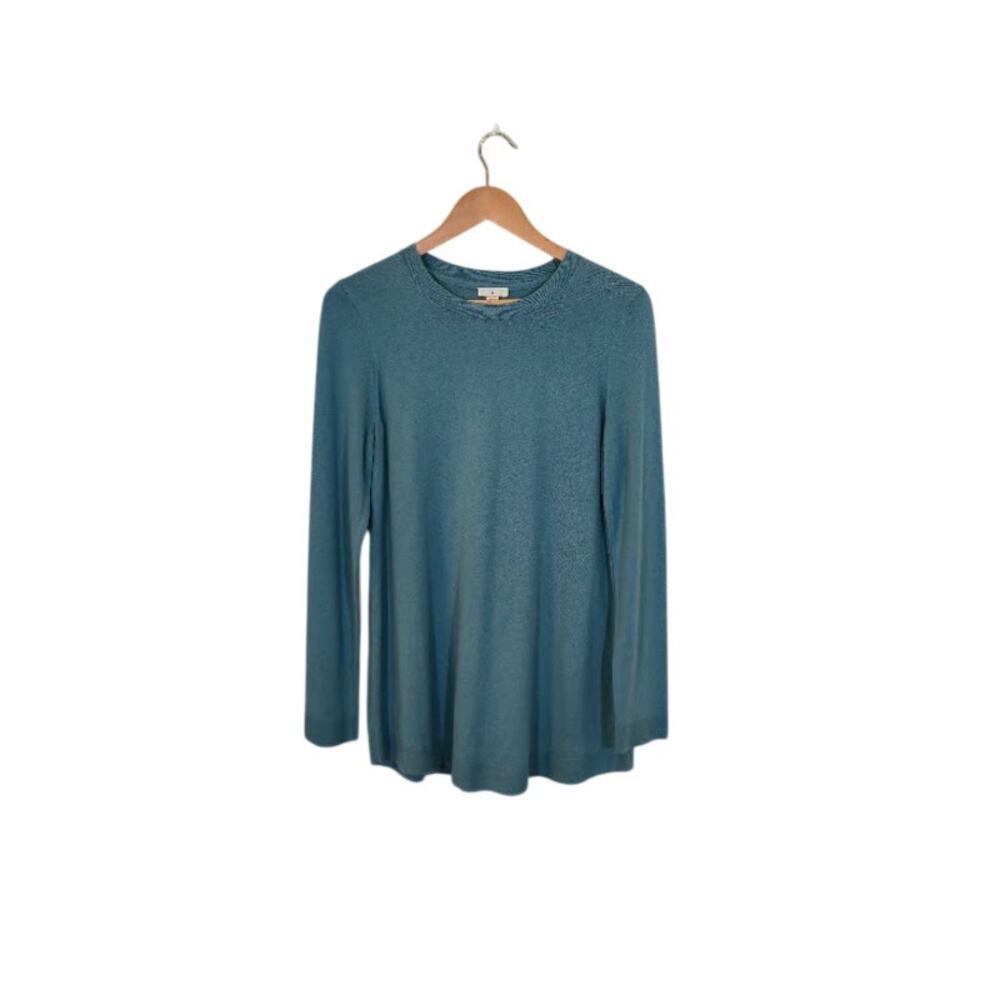 J. Jill Women's Pullover Sweater Size Small Blue Oversized Preppy Casual